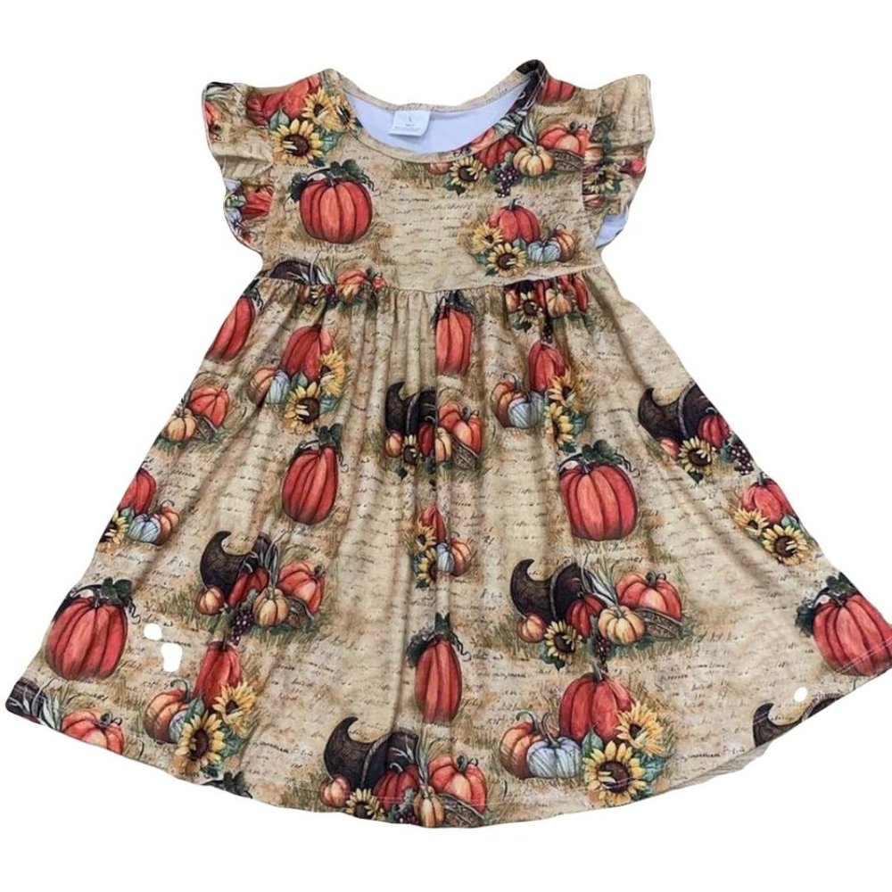 PUMPKIN PRINT DRESS